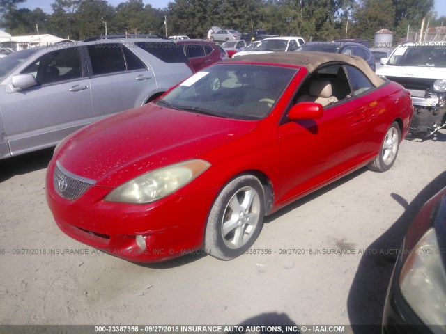 4T1FA38PX5U064701 - 2005 TOYOTA CAMRY SOLARA SE/SLE წითელი ფოტო 2