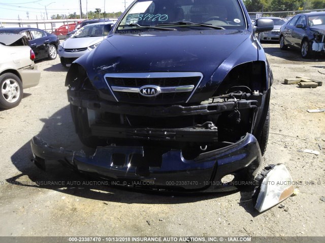 KNDJD735595881531 - 2009 KIA SORENTO LX/EX BLUE photo 6