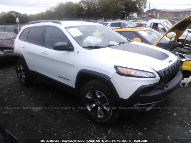 1C4PJMBBXFW524697 - 2015 JEEP CHEROKEE TRAILHAWK WHITE photo 1