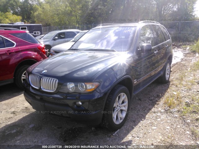 5UXFB53516LV26166 - 2006 BMW X5 4.4I BLACK photo 2