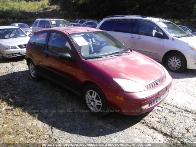 3FAFP3131YR133545 - 2000 FORD FOCUS ZX3 RED photo 1