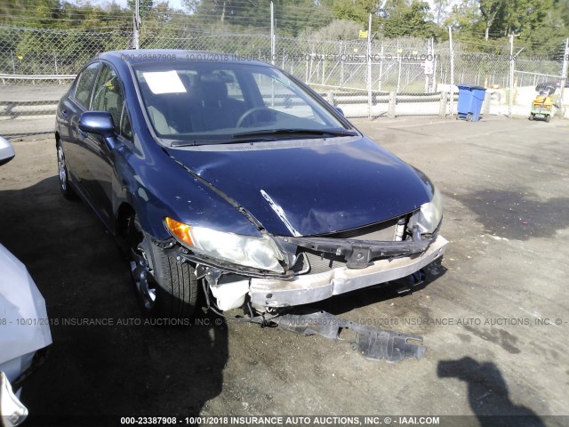 1HGFA16538L114697 - 2008 HONDA CIVIC LX BLUE photo 1