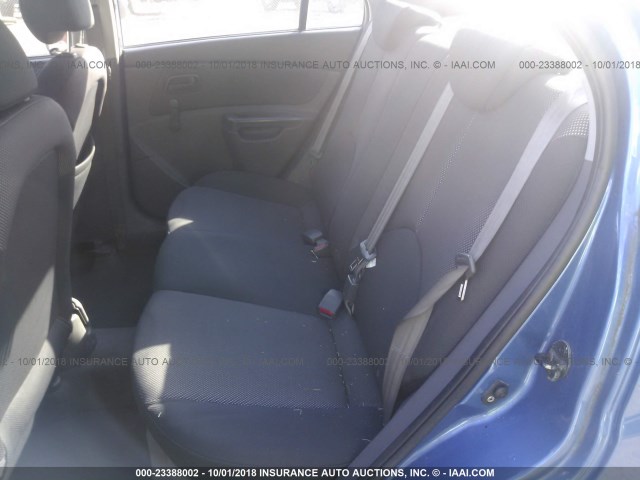 KNADE123676295089 - 2007 KIA RIO LX/SX BLUE photo 8