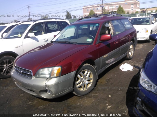 4S3BH686427604223 - 2002 SUBARU LEGACY OUTBACK LIMITED MAROON photo 2