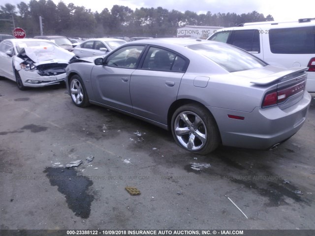 2B3CL5CT7BH519828 - 2011 DODGE CHARGER R/T GRAY photo 3