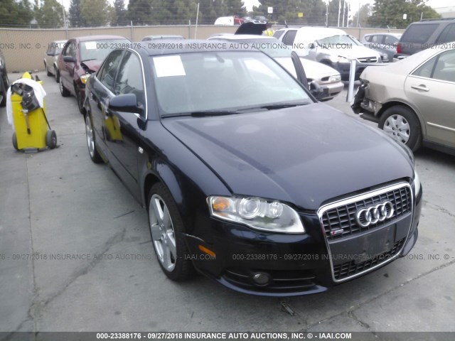 WAUDH78E98A130185 - 2008 AUDI A4 3.2 QUATTRO BLUE photo 1