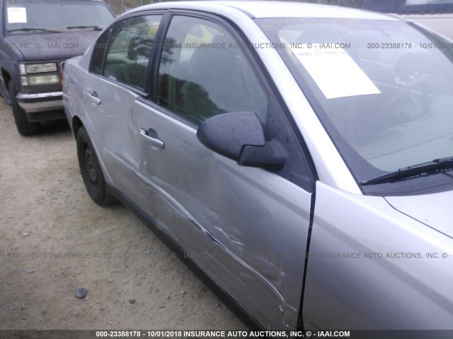 1G1ZS58F98F131680 - 2008 CHEVROLET MALIBU LS ვერცხლისფერი ფოტო 6