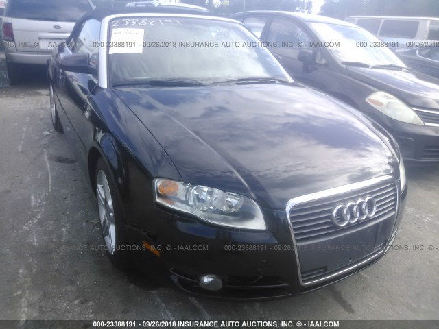 WAUDF48H17K019413 - 2007 AUDI A4 2.0T CABRIOLET QUATTRO BLACK photo 6