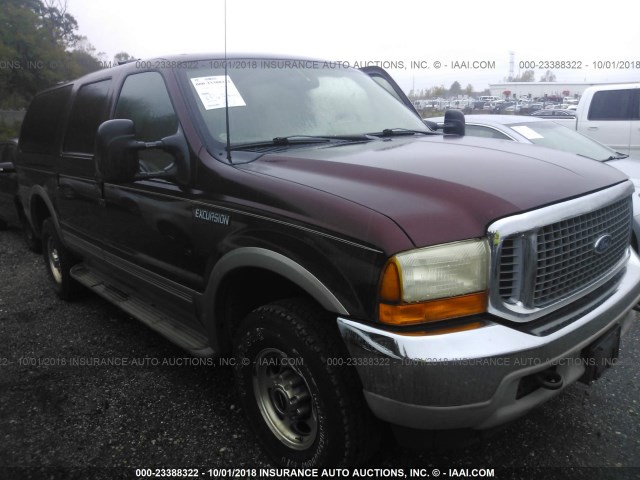 1FMNU43S01EB63181 - 2001 FORD EXCURSION LIMITED MAROON photo 1