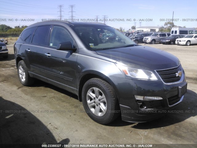 1GNKRFED9DJ103017 - 2013 CHEVROLET TRAVERSE LS GRAY photo 1