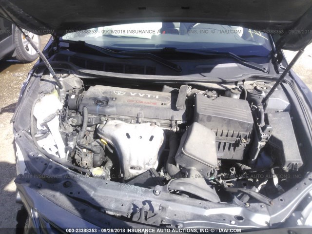 4T4BE46K48R019439 - 2008 TOYOTA CAMRY CE/LE/XLE/SE BLACK photo 10