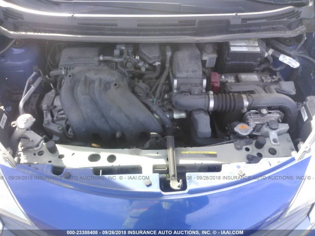 3N1CE2CP4GL358303 - 2016 NISSAN VERSA NOTE S/S PLUS/SV/SL/SR BLUE photo 10