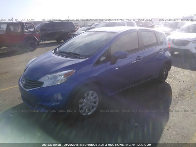 3N1CE2CP4GL358303 - 2016 NISSAN VERSA NOTE S/S PLUS/SV/SL/SR BLUE photo 2