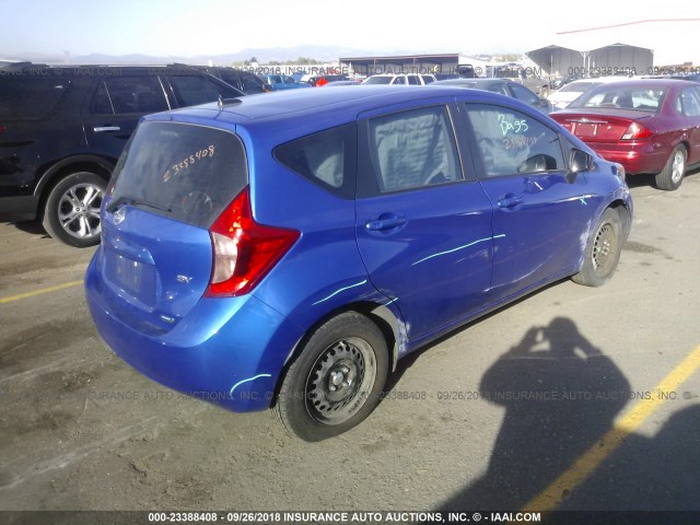 3N1CE2CP4GL358303 - 2016 NISSAN VERSA NOTE S/S PLUS/SV/SL/SR BLUE photo 4