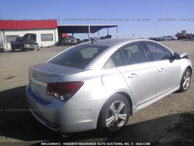 1G1PE5SB8E7334585 - 2014 CHEVROLET CRUZE LT SILVER photo 4