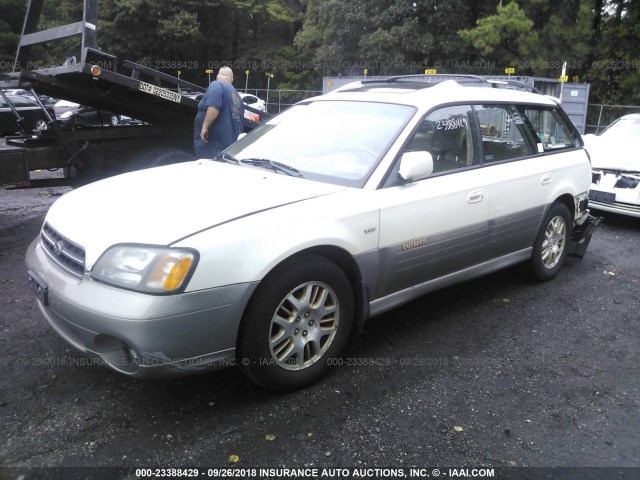 4S3BH896717651643 - 2001 SUBARU LEGACY OUTBACK H6 3.0 VDC WHITE photo 2