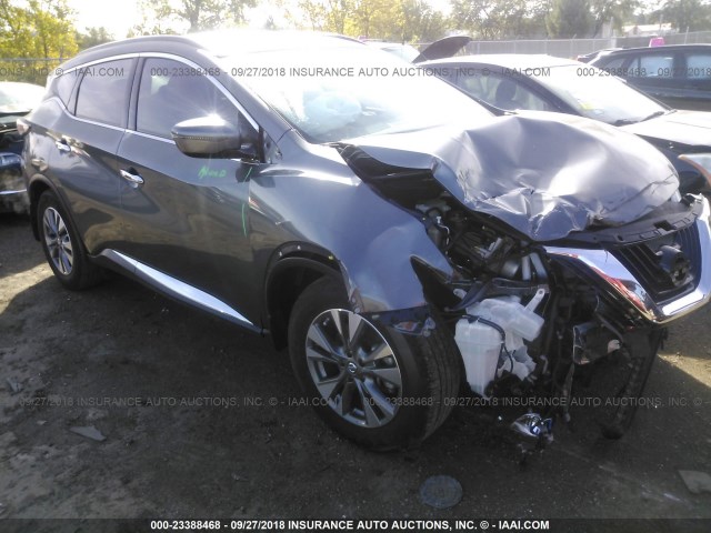 5N1AZ2MGXGN105182 - 2016 NISSAN MURANO S/SL/SV/PLATINUM GRAY photo 1