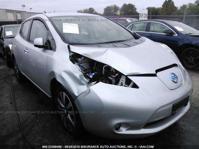 1N4AZ0CP0DC403117 - 2013 NISSAN LEAF S/SV/SL SILVER photo 1