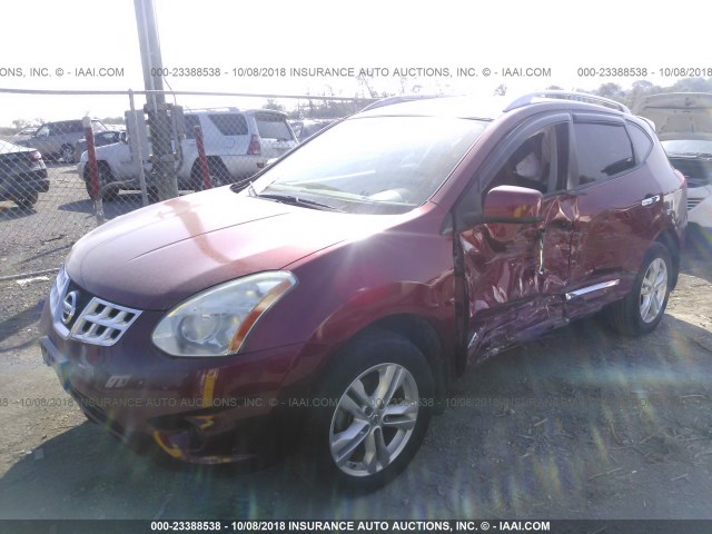 JN8AS5MT5DW002544 - 2013 NISSAN ROGUE S/SV MAROON photo 2