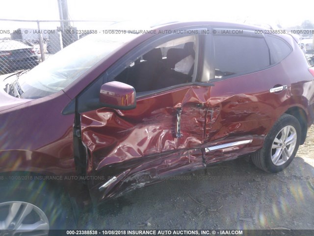 JN8AS5MT5DW002544 - 2013 NISSAN ROGUE S/SV MAROON photo 6