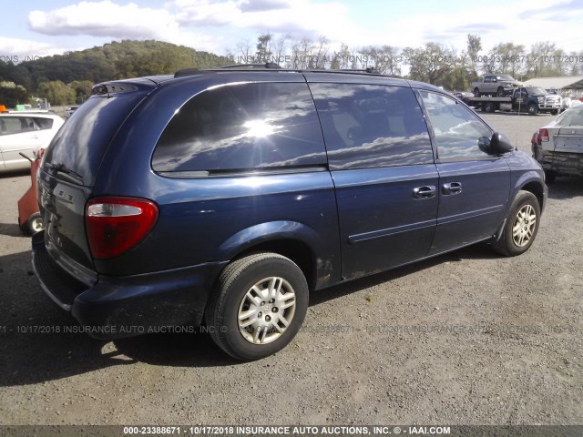 2D4GP24R05R106995 - 2005 DODGE GRAND CARAVAN SE BLUE photo 4