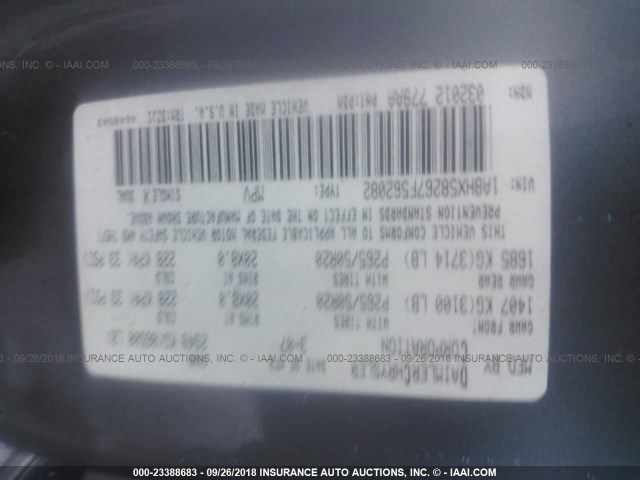 1A8HX58267F562082 - 2007 CHRYSLER ASPEN LIMITED GRAY photo 9