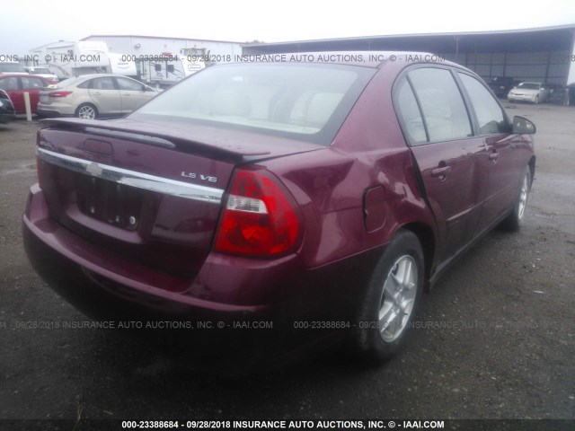 1G1ZT54894F211298 - 2004 CHEVROLET MALIBU LS 栗色 照片 4