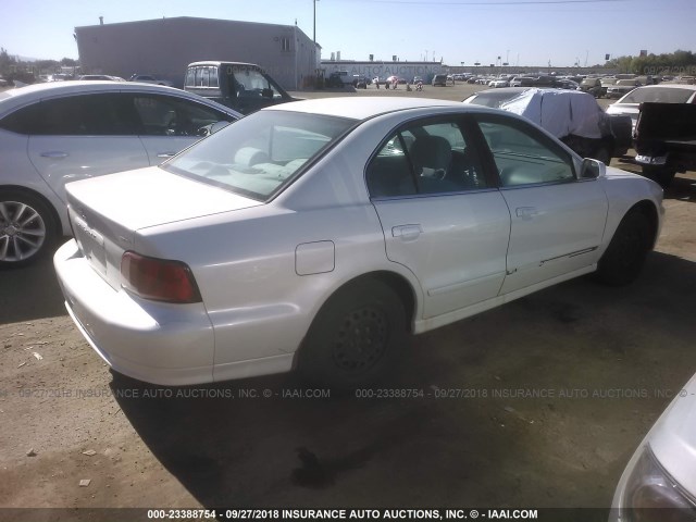 4A3AA46G33E206494 - 2003 MITSUBISHI GALANT ES/LS WHITE photo 4