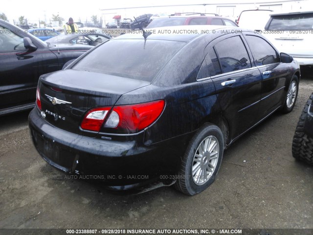 1C3LC66KX7N668020 - 2007 CHRYSLER SEBRING LIMITED BLACK photo 4