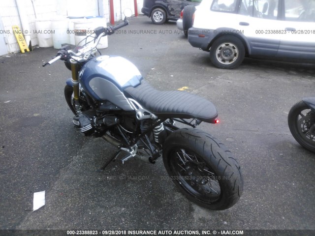 WB10A1603GZ615400 - 2016 BMW R NINE T BLUE photo 3