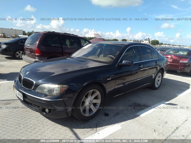 WBAHL835X7DT08647 - 2007 BMW 750 I BLACK photo 2