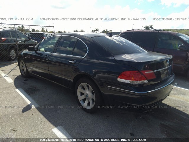 WBAHL835X7DT08647 - 2007 BMW 750 I BLACK photo 3