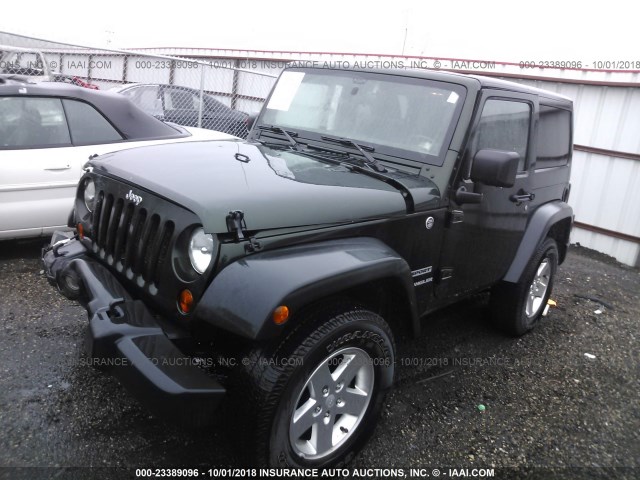 1J4AA2D12BL614253 - 2011 JEEP WRANGLER SPORT GREEN photo 2