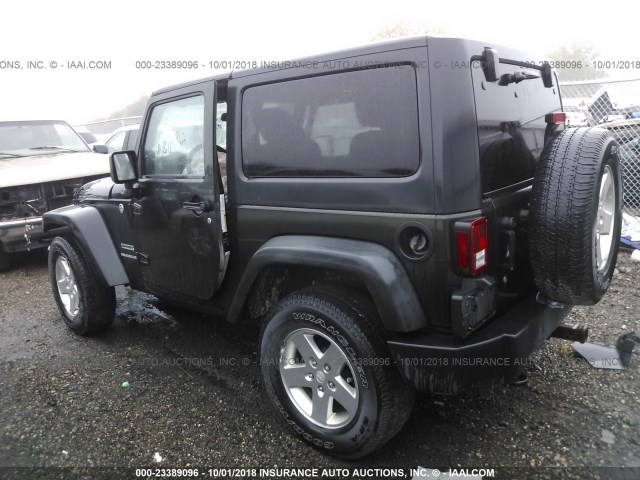 1J4AA2D12BL614253 - 2011 JEEP WRANGLER SPORT GREEN photo 3