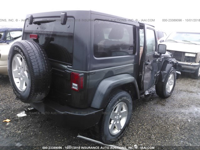 1J4AA2D12BL614253 - 2011 JEEP WRANGLER SPORT GREEN photo 4