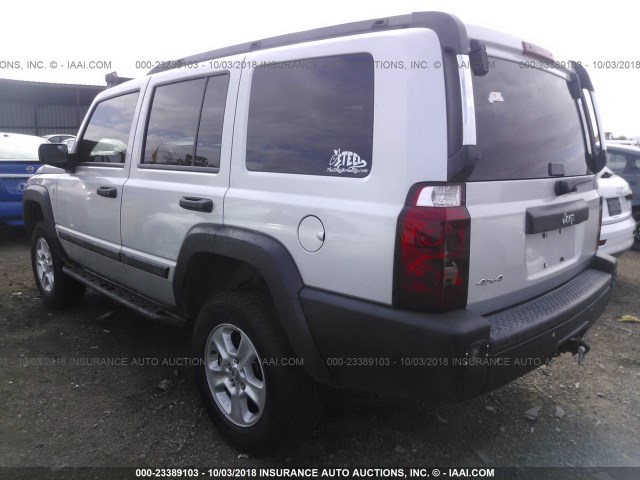 1J8HG48NX6C220235 - 2006 JEEP COMMANDER SILVER photo 3