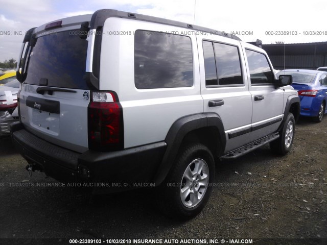 1J8HG48NX6C220235 - 2006 JEEP COMMANDER SILVER photo 4