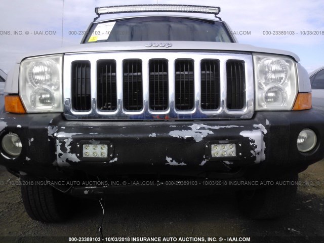 1J8HG48NX6C220235 - 2006 JEEP COMMANDER SILVER photo 6