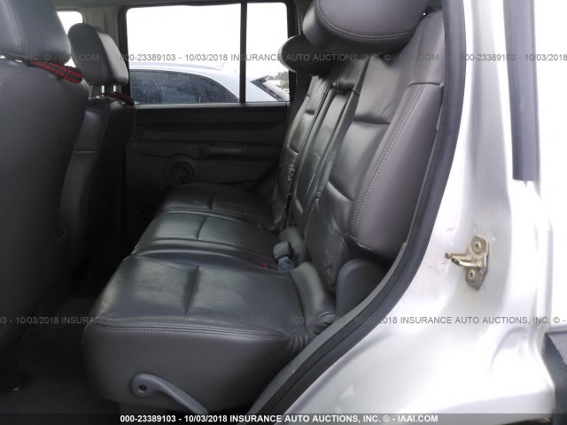 1J8HG48NX6C220235 - 2006 JEEP COMMANDER SILVER photo 8