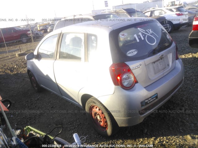 KL1TD66E59B606538 - 2009 CHEVROLET AVEO LS/LT Gümüş foto 3