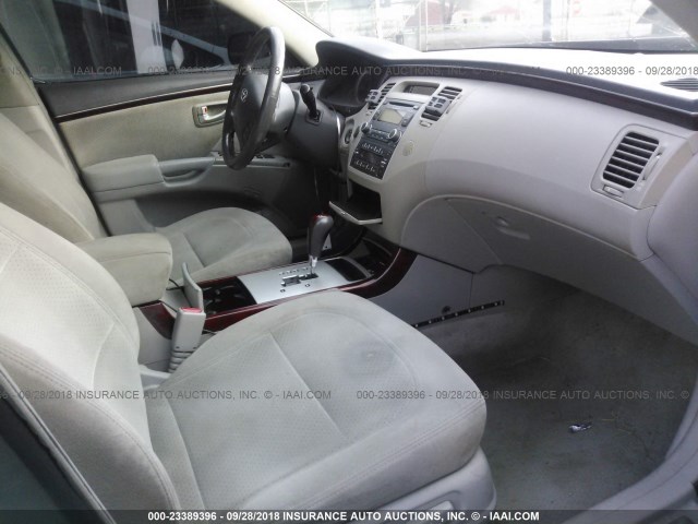 KMHFC46D87A211286 - 2007 HYUNDAI AZERA GLS GREEN photo 5