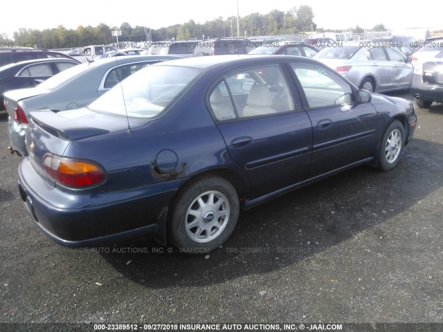 1G1NE52J2X6250091 - 1999 CHEVROLET MALIBU LS 蓝色 照片 4