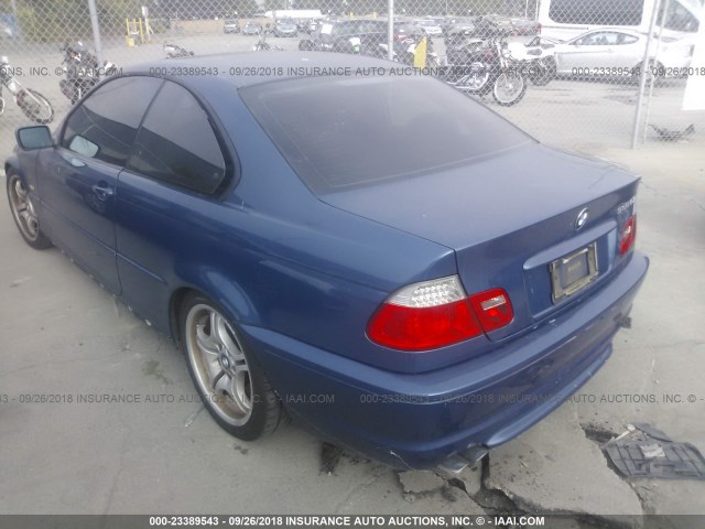 WBABN53431JU32533 - 2001 BMW 330 CI BLUE photo 3