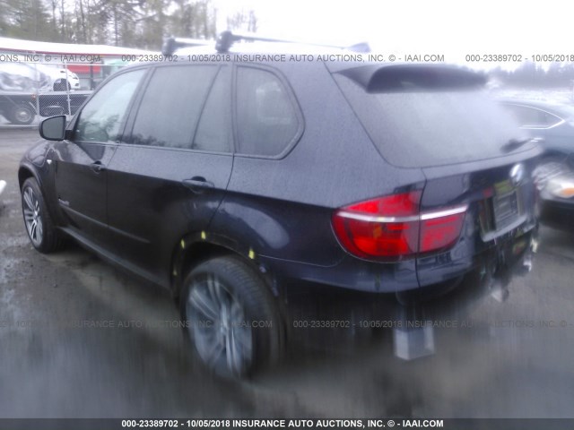 5UXZV4C53BL738785 - 2011 BMW X5 XDRIVE35I Dark Blue photo 3