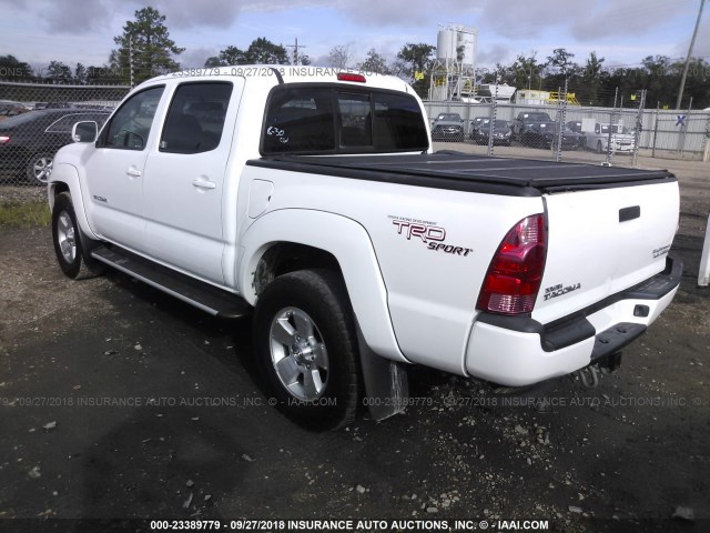 5TEJU62N37Z466147 - 2007 TOYOTA TACOMA DOUBLE CAB PRERUNNER WHITE photo 3