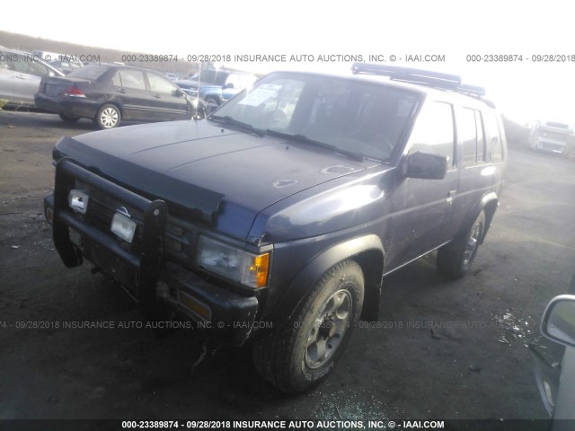 JN8HD17Y2SW100811 - 1995 NISSAN PATHFINDER LE/SE/XE BLUE photo 2