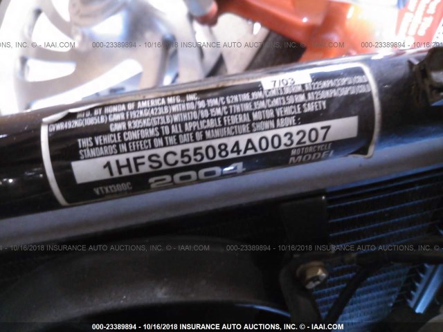 1HFSC55084A003207 - 2004 HONDA VTX1300 C ORANGE photo 10