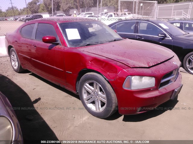 2B3KA53H57H631516 - 2007 DODGE CHARGER R/T RED photo 1