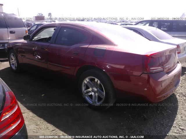 2B3KA53H57H631516 - 2007 DODGE CHARGER R/T RED photo 3