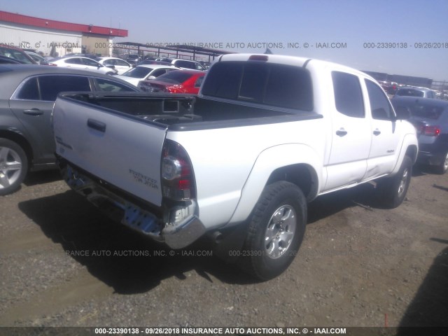 3TMJU4GN8CM135648 - 2012 TOYOTA TACOMA DOUBLE CAB PRERUNNER WHITE photo 4